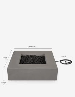 Auberon Fire Table -Furniture Store 140LP FLNT DIMS