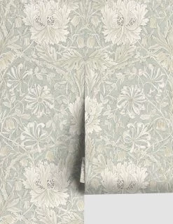 Pure Honeysuckle & Tulip Wallpaper By Morris & Co.