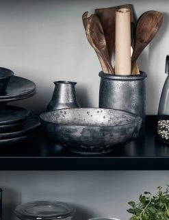 Weilan Low Serving Bowl, Black/Brown -Furniture Store 206260220 12