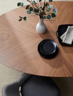 Beth Oval Dining Table, Brown -Furniture Store 38666WAL KIT 08 LF