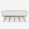 Marissa Bench, Gray Leather