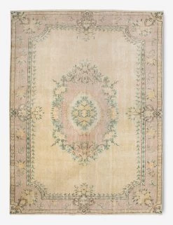 Vintage Turkish Hand-Knotted Wool Rug No. 379, 6'3" X 9'9"