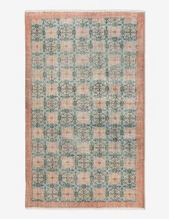 Vintage Turkish Hand-Knotted Wool Rug No. 454, 3'12" X 6'11"