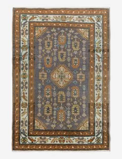 Vintage Turkish Hand-Knotted Wool Rug No. 461, 3'4" X 4'7"
