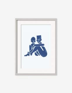 Pair Print By Adrian Brandon -Furniture Store AdrianPairSilverFrame