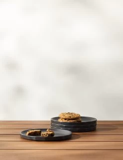 Alfresco Bamboo Salad Plates (Set Of 4) -Furniture Store AlfrescoBambooSaladPlate black Setof4 3670