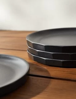 Alfresco Bamboo Salad Plates (Set Of 4) -Furniture Store AlfrescoBambooSaladPlate black Setof4 3675