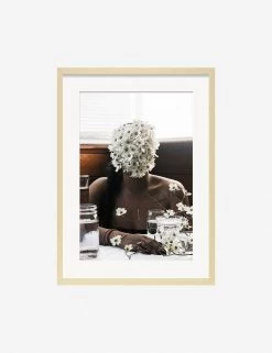 Southern Woman In White Dogwoods Photography Print By Ashley Johnson -Furniture Store AshleyJohnsonSouthernWomaninWhiteDogwoodNaturalFrame