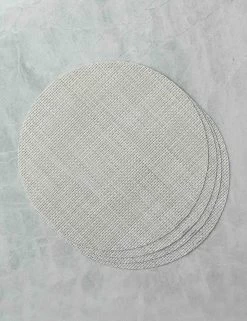 Basketweave Round Placemat (set Of 4) By Chilewich -Furniture Store BasketWeave Natural 0841