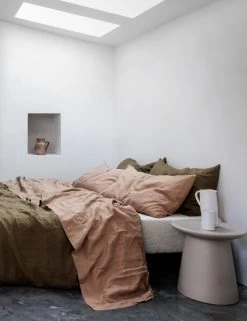 European Flax Linen Fitted Sheet By Cultiver -Furniture Store CULTIVER Fitted Sheet Natural