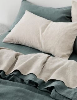 European Flax Linen Fitted Sheet By Cultiver -Furniture Store CULTIVER Flat Sheet Natural