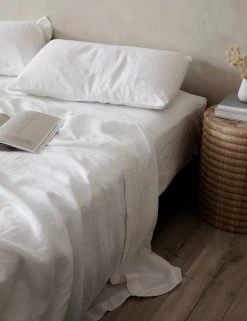 Linen Bedding, Flat Sheet By Cultiver -Furniture Store CULTIVER Flat Sheet White