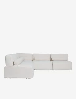 Solana Corner Sectional Sofa By Eny Lee Parker -Furniture Store ChaiseCornerSectionalSofa IvoryLinen120 BolstersnoBows L0469142 2698 Front