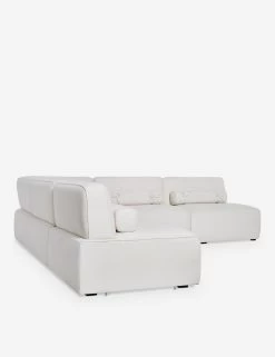 Solana Corner Sectional Sofa By Eny Lee Parker -Furniture Store ChaiseCornerSectionalSofa IvoryLinen120 WithBolster L0469142 2690 Side