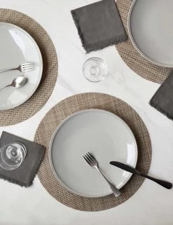 Basketweave Round Placemat (set Of 4) By Chilewich -Furniture Store ChilewichBasketweaveRoundPlacemat Latte Setof4 6222