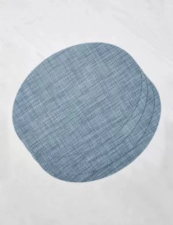Mini Basketweave Oval Placemat (Set Of 4) By Chilewich -Furniture Store ChilewichMiniBasketweaveOvalPlacemat Chambray Setof4 6254 cac87cd8 614d 4033 8665 d9c75a4ed594