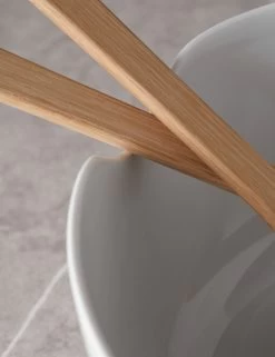 Dine Bowl + Oak Servers By LSA International -Furniture Store DINEBowlandOakServers Curved 12226