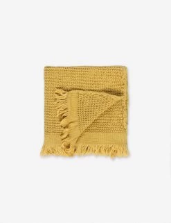 Ella Waffle Hand Towel By House No. 23 -Furniture Store EllaHandTowel Mustard1