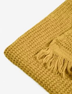 Ella Waffle Hand Towel By House No. 23 -Furniture Store EllaHandTowel Mustard2