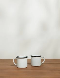 Enamelware Mug (Set Of 2) -Furniture Store EnamelwareMug BllackRim Setof4 7451