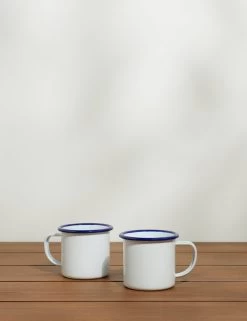 Enamelware Mug (Set Of 2) -Furniture Store EnamelwareMug BlueRim Setof4 7447