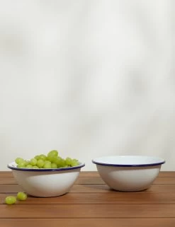 Enamelware Small Serve Bowl (Set Of 2) By Crow Canyon
