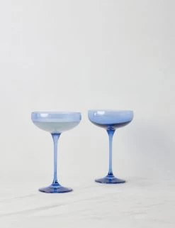 Champagne Coupes (Set Of 2) By Estelle Colored Glass