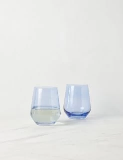 Stemless Wine Glass (Set Of 2) By Estelle Colored Glass