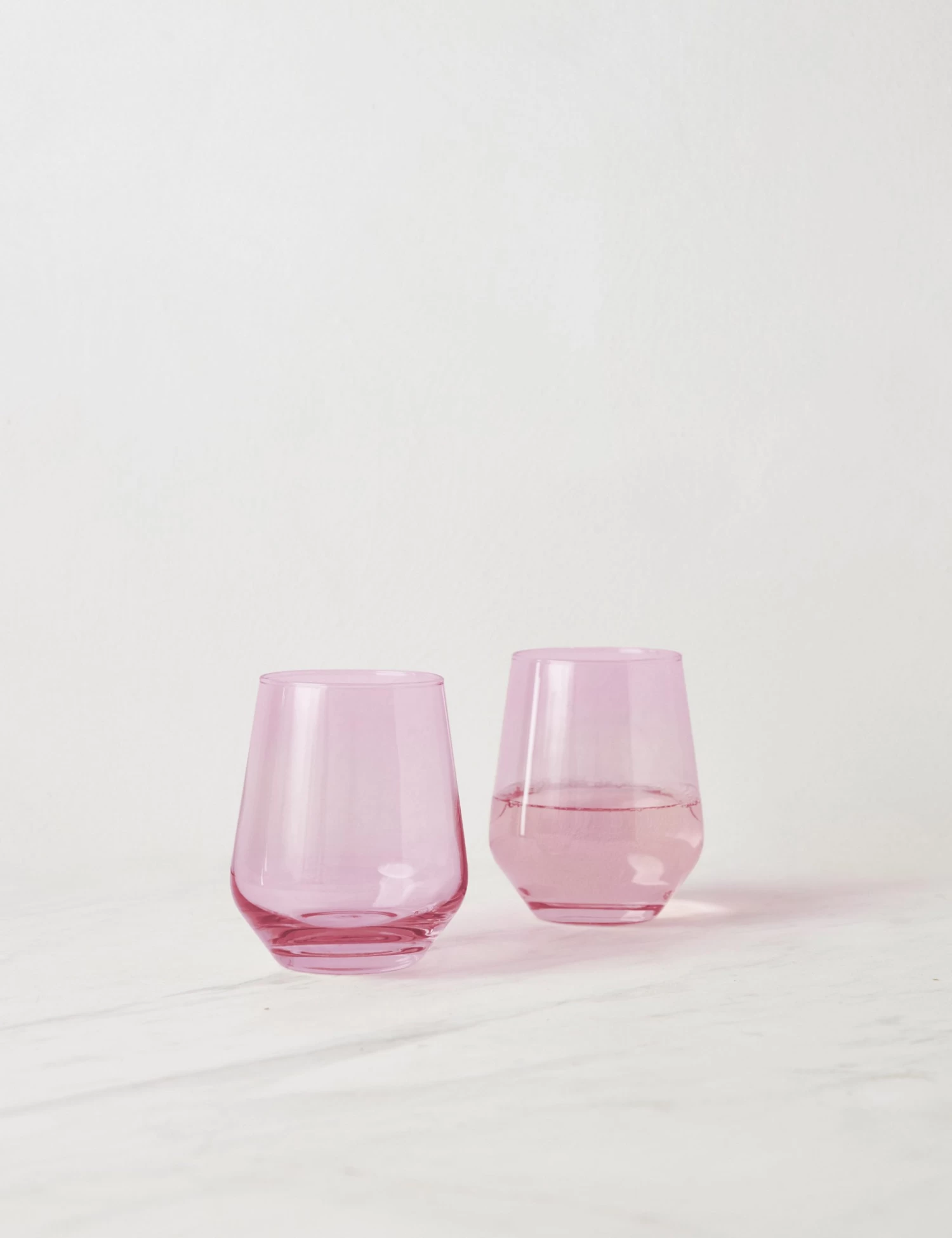 Stemless Wine Glass (Set Of 2) By Estelle Colored Glass - Image 6