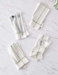 French Lattice Napkins (Set Of 4) By Heather Taylor Home -Furniture Store FrenchLattice Olive Napkins Setof4 15961