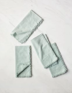 Essential Cotton Dinner Napkins (Set Of 4) By Hawkins New York -Furniture Store HawkinsNewYorkEssentialSetof4CottonDinnerNapkins Sky 6302