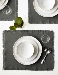 Essential Cotton Placemats (Set Of 4) By Hawkins New York -Furniture Store HawkinsNewYorkEssentialSetof4CottonPlacemats Grey 6342