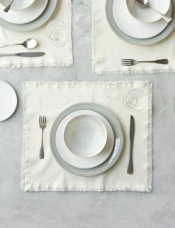 Essential Cotton Placemats (Set Of 4) By Hawkins New York -Furniture Store HawkinsNewYorkEssentialSetof4CottonPlacemats Ivory 0968