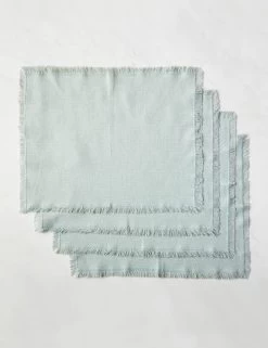Essential Cotton Placemats (Set Of 4) By Hawkins New York -Furniture Store HawkinsNewYorkEssentialSetof4CottonPlacemats Sky 6348
