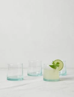 Recycled Glass Tumbler (Set Of 4) By Hawkins New York -Furniture Store HawkinsNewYorkRecycledGlassTumbler Medium Setof4 2921