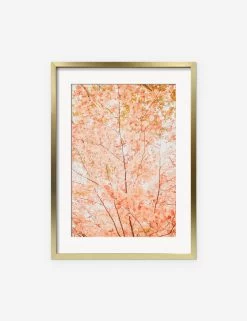 Pastel Fall Tree Photography Print By Ingrid Beddoes -Furniture Store IngridPastelFallTreeGoldFrame