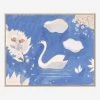 Swan In Lake Print By Paule Marrot