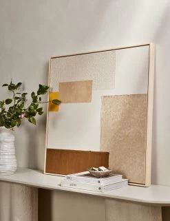 Patchwork Copper + Yellow Wall Art By Visual Contrast -Furniture Store L0470484 TexturedPaper Copper StuidoLifestyle 3