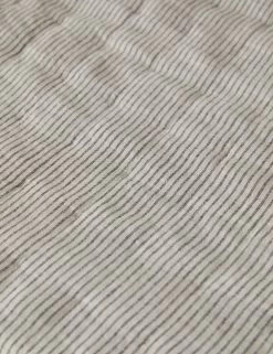 Lammin Linen Quilted Coverlet By Sarah Sherman Samuel -Furniture Store LamminLinenCoverlet Black Ivory Queen Full A0656729 010 Product