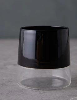 Light Colore Wine Tumbler By Ichendorf Milano -Furniture Store LightColoreWineTumbler ClearandBlackbyIchendorfMilano 15746