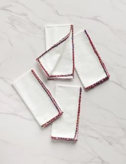 Fleur De Blanc Napkins (Set Of 4) By Atelier Saucier