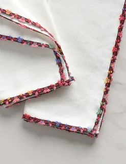 Fleur De Blanc Napkins (Set Of 4) By Atelier Saucier 5 Fleur De Blanc Napkins (Set Of 4) By Atelier Saucier -Furniture Store Lulu and Georgia JubileePlaidCocktailNapkins Setof4 byAtelierSaucier A0657293 Product 0648