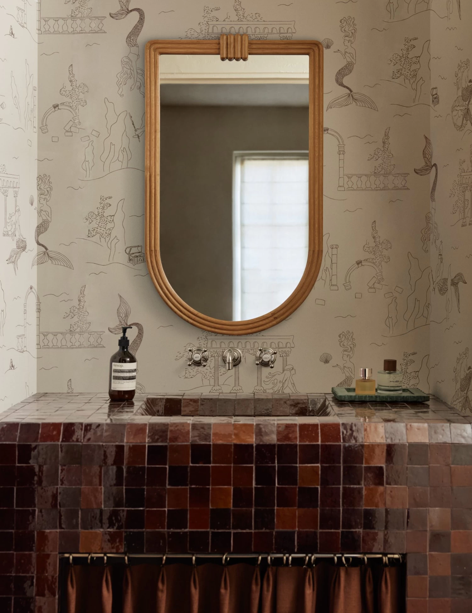 Mermaid Toile Wallpaper By Sarah Sherman Samuel 4 Mermaid Toile Wallpaper By Sarah Sherman Samuel - Image 4