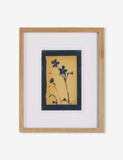 Vintage Blue Daisy Wall Art By Shaina Page