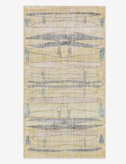 Vintage Turkish Hand-Knotted Wool Rug No. 498, 3' 8" X 7'