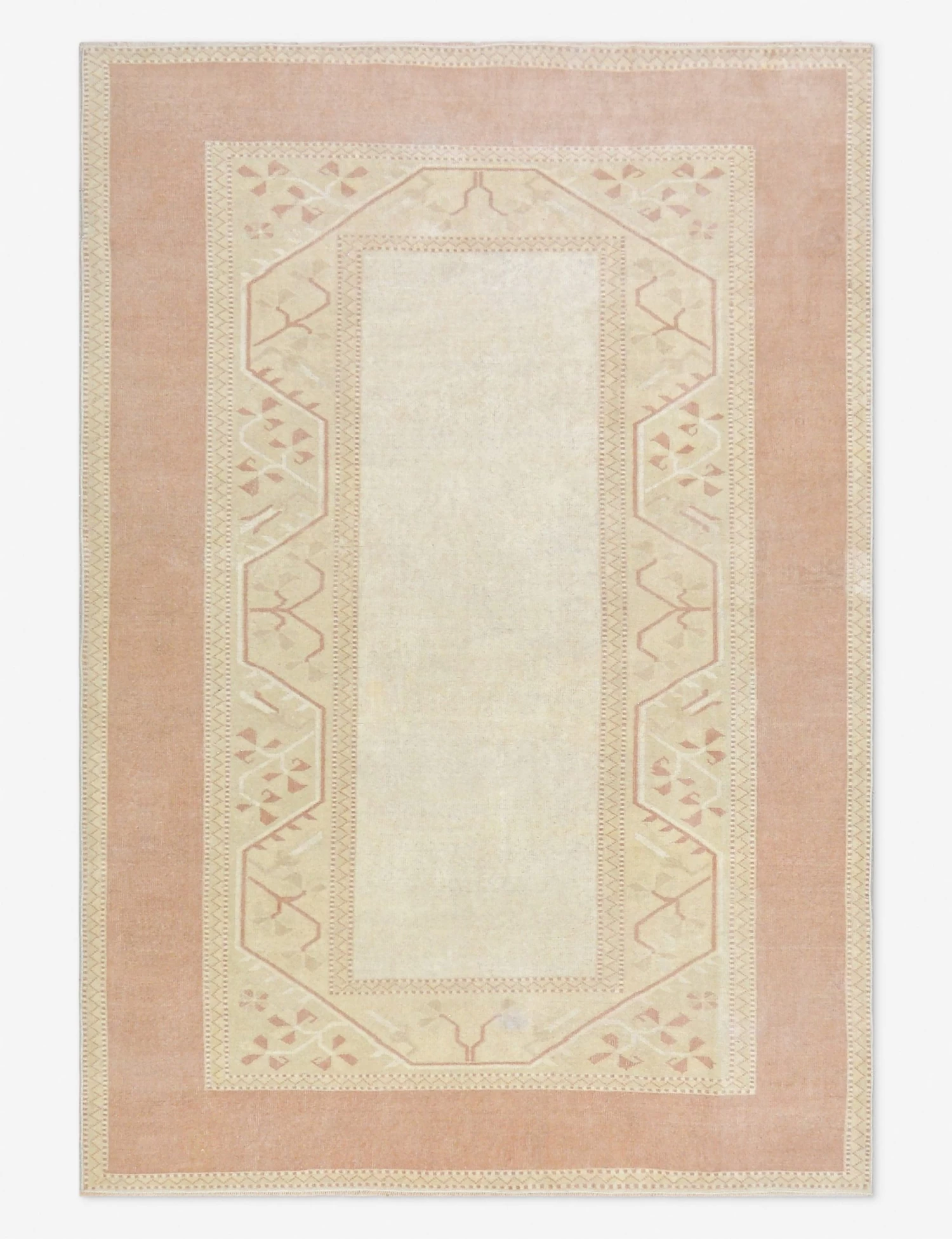 Vintage Turkish Hand-Knotted Wool Rug No. 508, 5' 4" X 7' 7" 1 Vintage Turkish Hand-Knotted Wool Rug No. 508, 5' 4" X 7' 7"