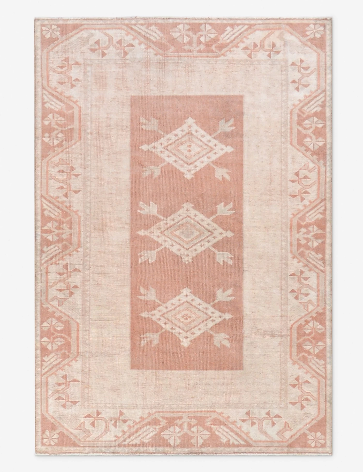 Vintage Turkish Hand-Knotted Wool Rug No. 519, 3'10" X 5' 7" 1 Vintage Turkish Hand-Knotted Wool Rug No. 519, 3'10" X 5' 7"