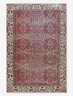 Vintage Turkish Hand-Knotted Wool Rug No. 526, 3' 7" X 5'