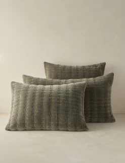 Anderson Velvet Quilted Sham -Furniture Store Lulu and Georgia AndersonVelvetQuiltedShamGroupshot Fern Product