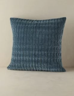 Anderson Velvet Quilted Sham -Furniture Store Lulu and Georgia AndersonVelvetQuiltedSham StoneBlue Euro A0659688 995 Product